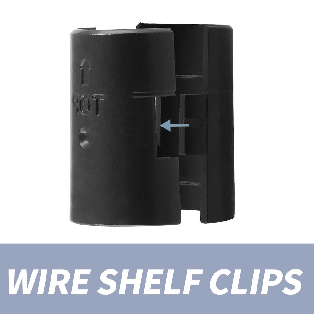 Bivethoi 72 Pack Wire Shelf Clips for 1 Inch Post, Split Shelving Sleeves Rep...