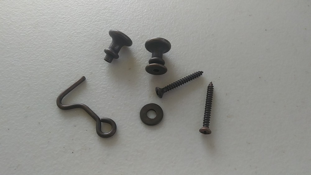 Vintage Window Shutter Hardware - Hook & Knob Set. 12 sets . 449