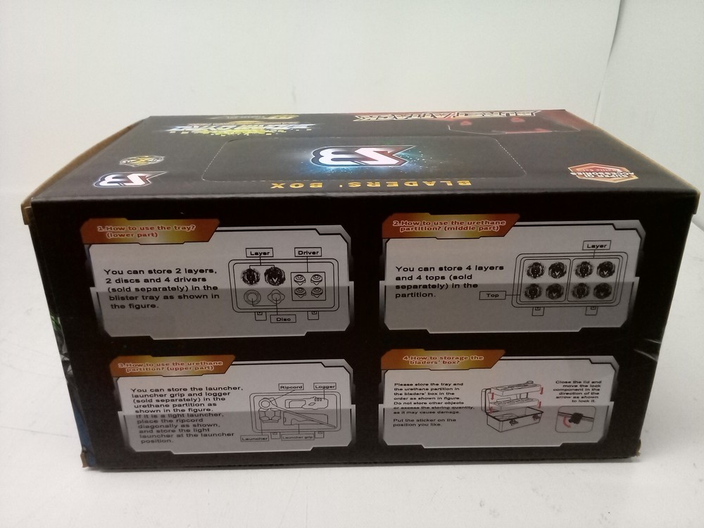BURST ATTACK BLADERS BOX STORM GYRO-DAZZLE DETONATION MISSING-LAUNCHER GRIP/LOG