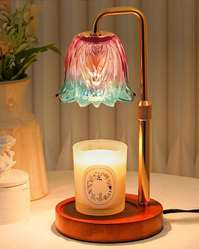 Flower Candle Warmer Lp with Timer Dimmable, Candles Warming Lp Height