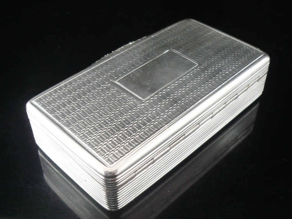 Immaculate Sterling Silver Snuff Box, Hallmarked Birmingham 1836