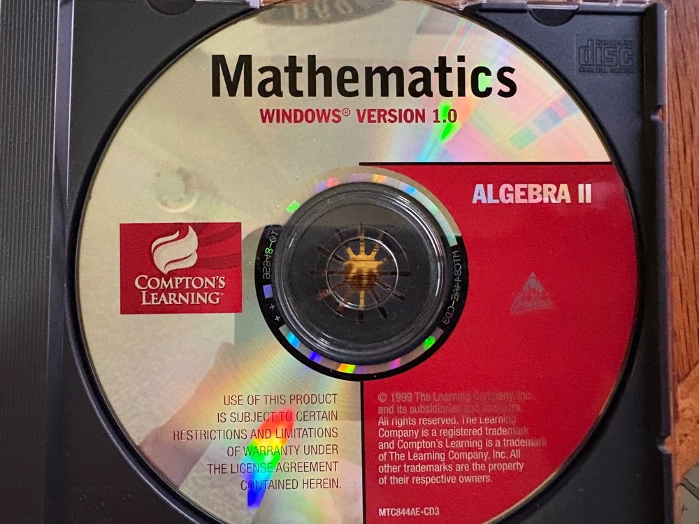 Compton's Learning Mathematics CD Set Windows 3.1/95/98 (1999) Rare