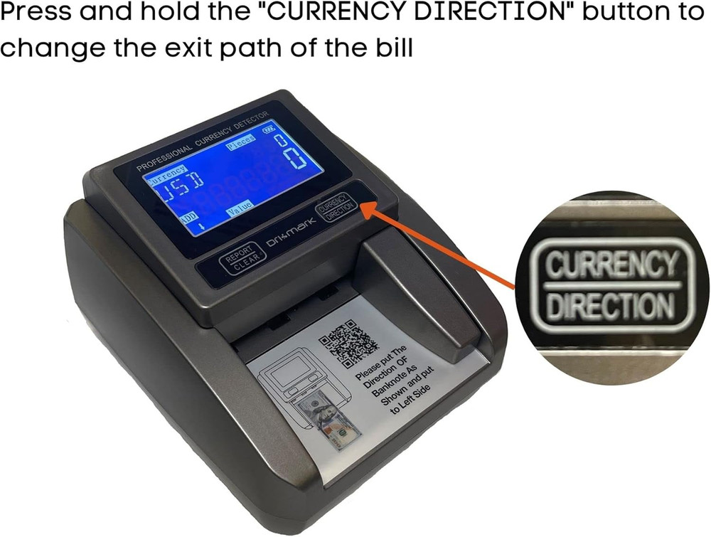 Counterfeit Detector Machine, Five Point Automatic Detection in 1 Second, Magnet