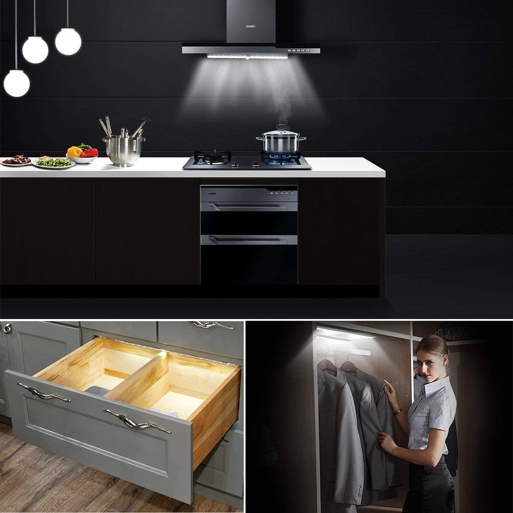 Battery-Powered Wireless Motion Sensor LED Light For Closet Cabinet Kitchen