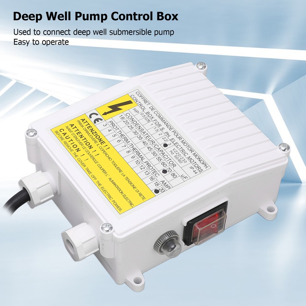 Deep Well Pump Control Box Household 3.0 Submersible Switch Controller 2.2