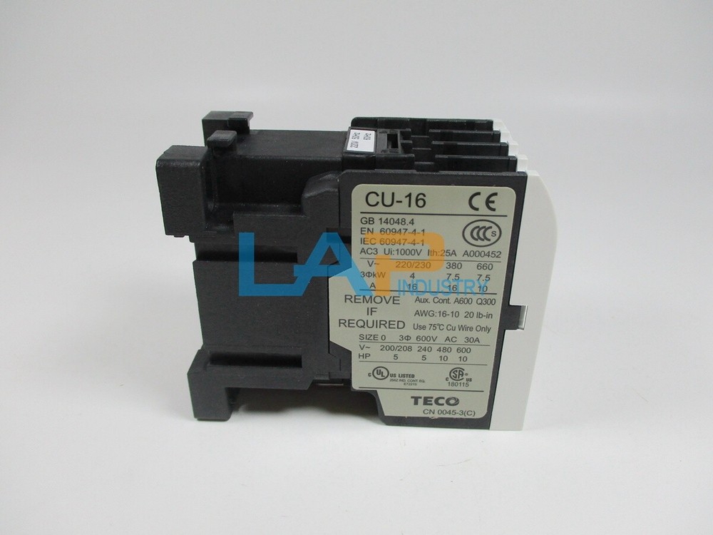 1PC NEW For TECO Contactor CU-16 220VAC 3A1a
