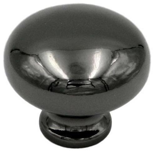 (12 Pack) 1-1/8" Round Knob Black Nickel