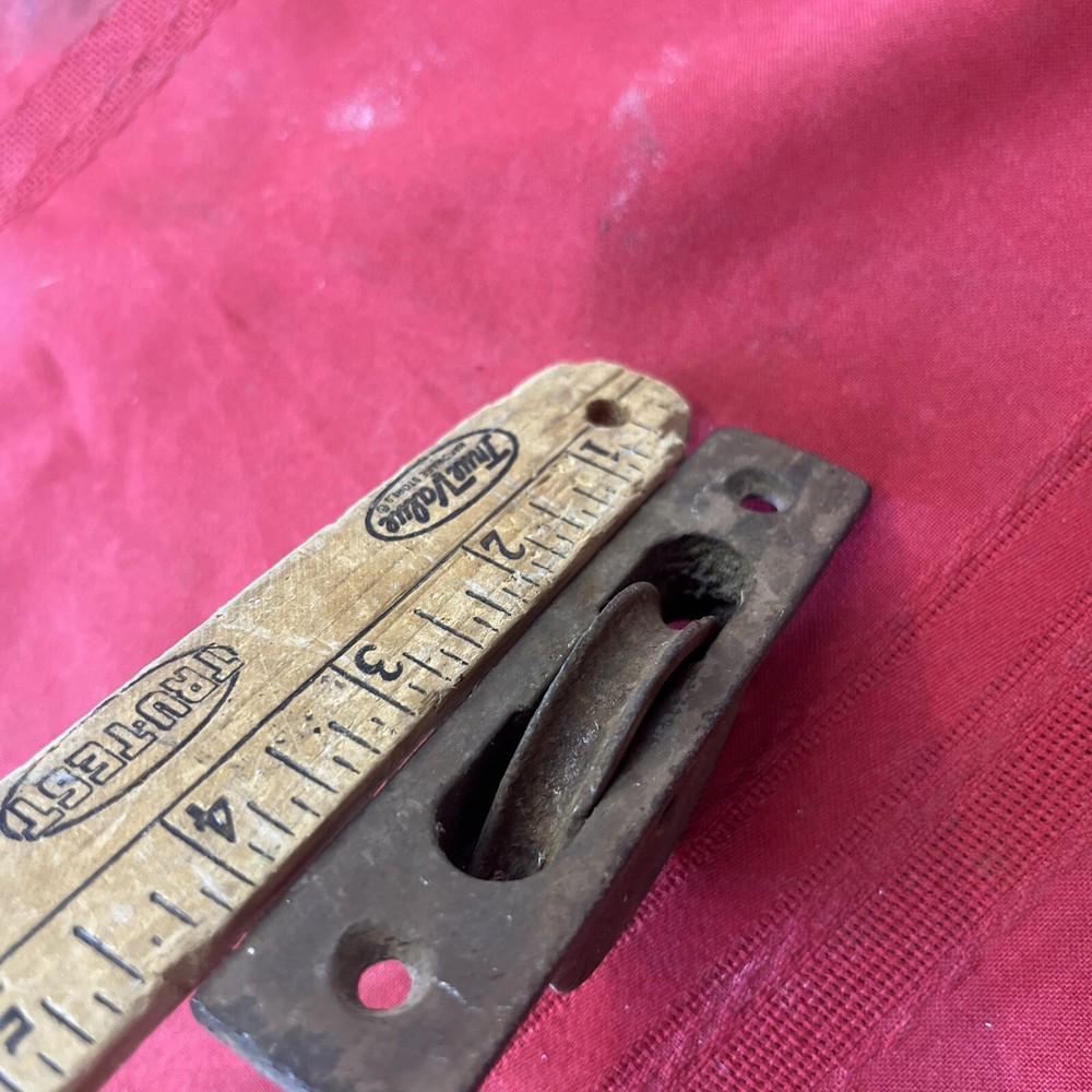 vintage Vertical mount pulley 2” restorative hardware steel