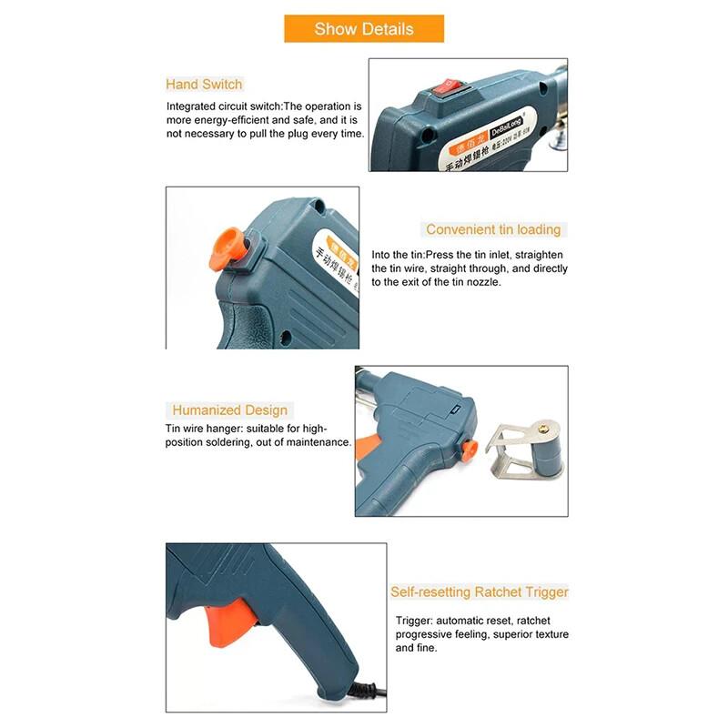 Auto Welding Automatic Feed Soldering Iron, 220V 60W Electric Temperature Tool A