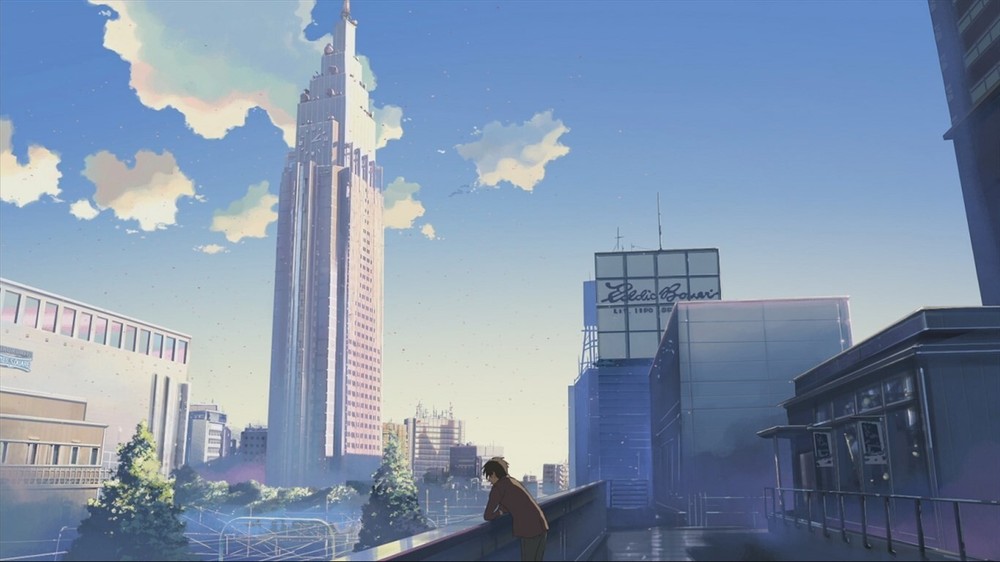 Anime city clouds skyscraper 5 centimeters per second CCG Gaming Mat Desk