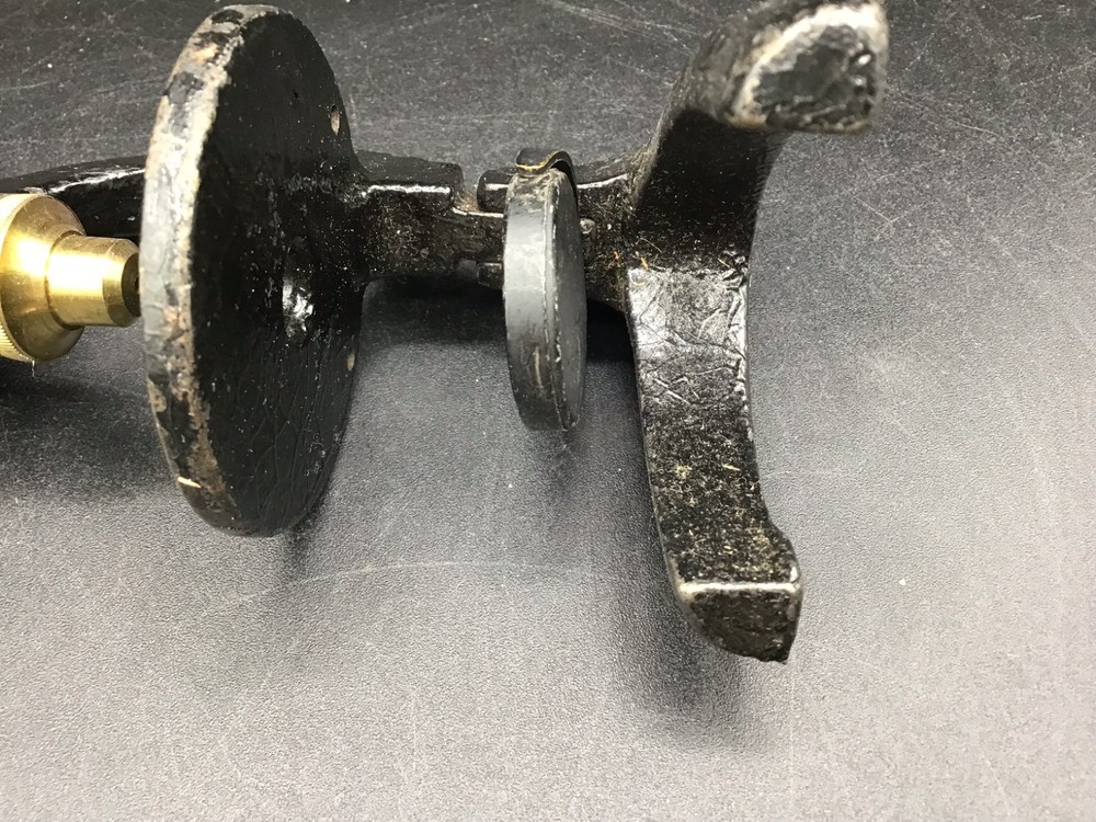 Original antique working microscope 7 1/2" tall