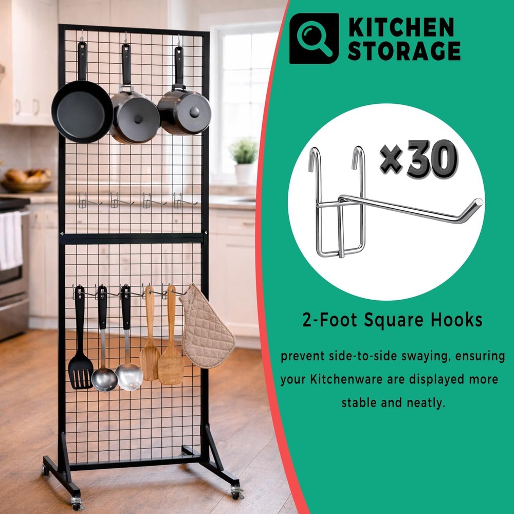 Fordable grid wall panel display stand- 5.5”*2” wire display shelves for merc...