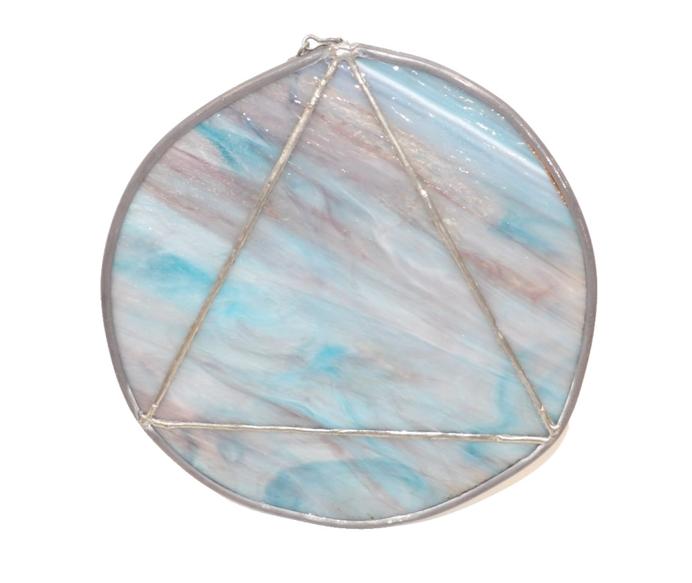 Stunnning Glass Blue Waves Sun Catcher