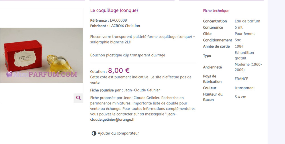 LOT MINIATURE DE PARFUM