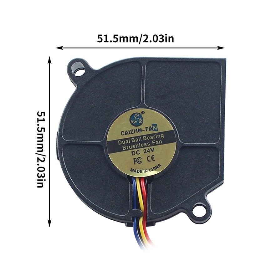 For FlashForge AD 5M Pro 5015 3D Printer DC24V Extruder Cooling Fan with Cable