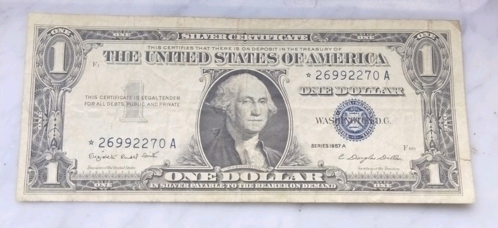1957 A Silver Certificate Blue Seal Star Note
