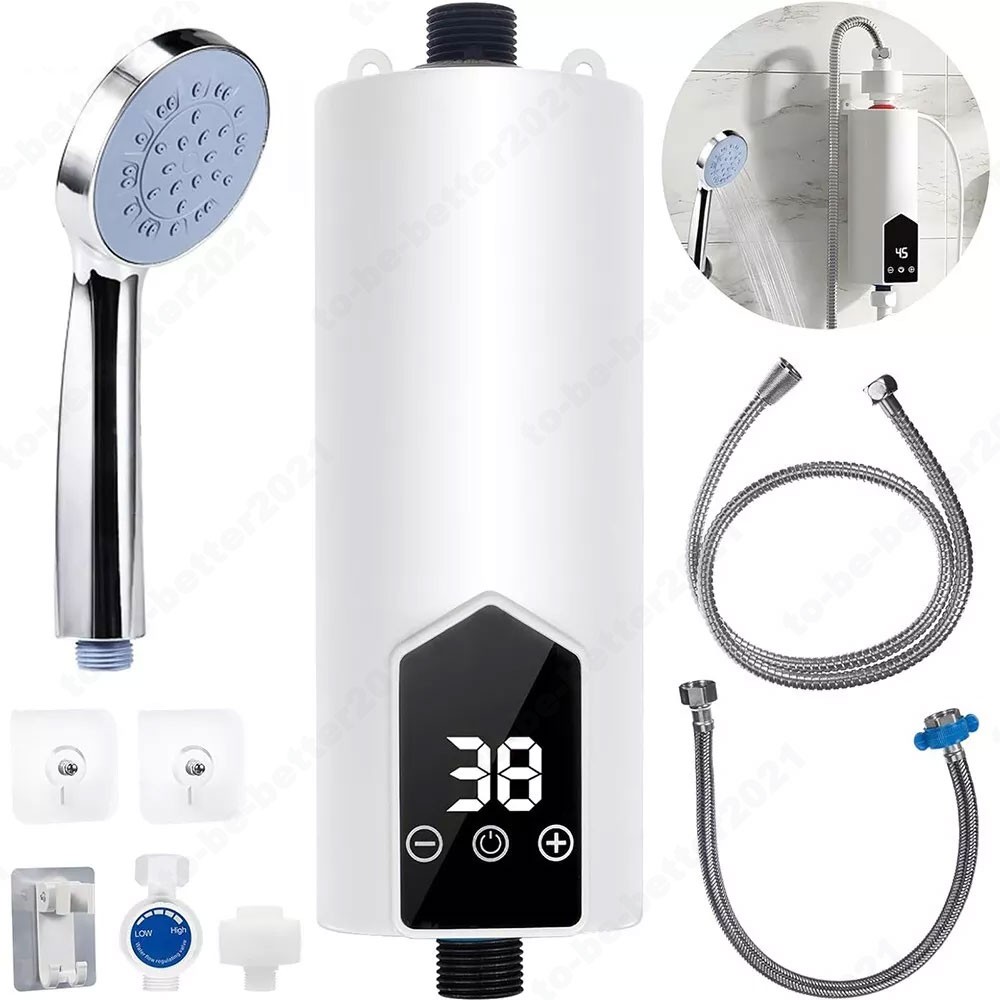 3500W Instant Electric Tankless Water Heater Under Sink Hot Shower Bath Kitchen
