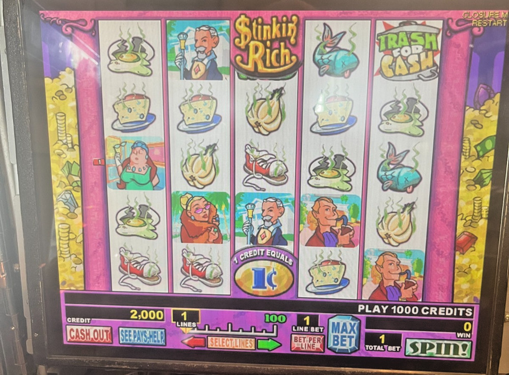 IGT Stinkin Rich Software 5R 100 Pay Lines Multi-Denom