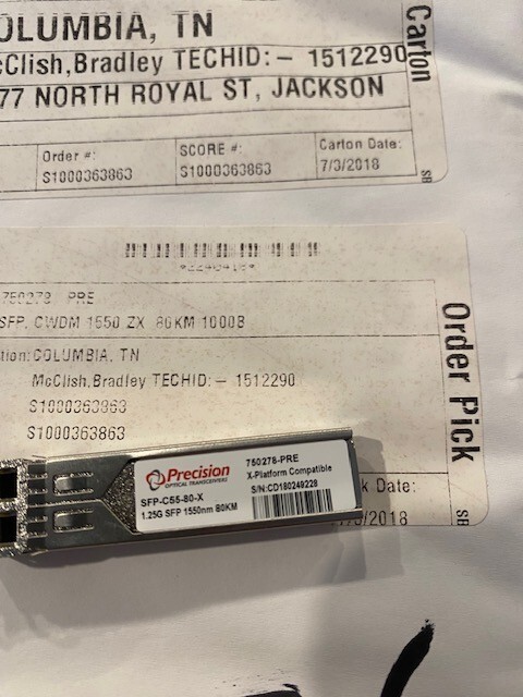PRECISION Optical Transceiver SFP-C55-80 / 750278 (NEW)