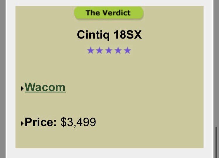 Wacom PL-800-02 Cintiq 18Sx Lcd Tablet