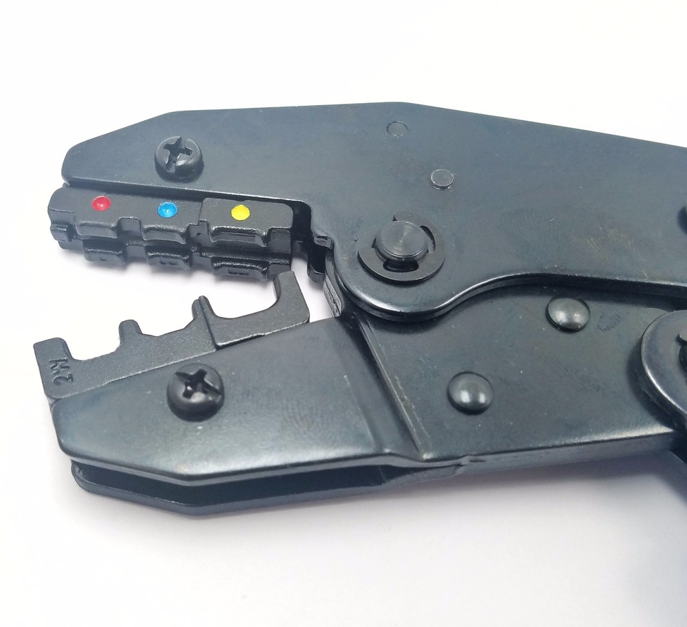 Interchangeable Ratchet Crimping Tool HT-336FM + Dies HT-2E1 & HT-2W