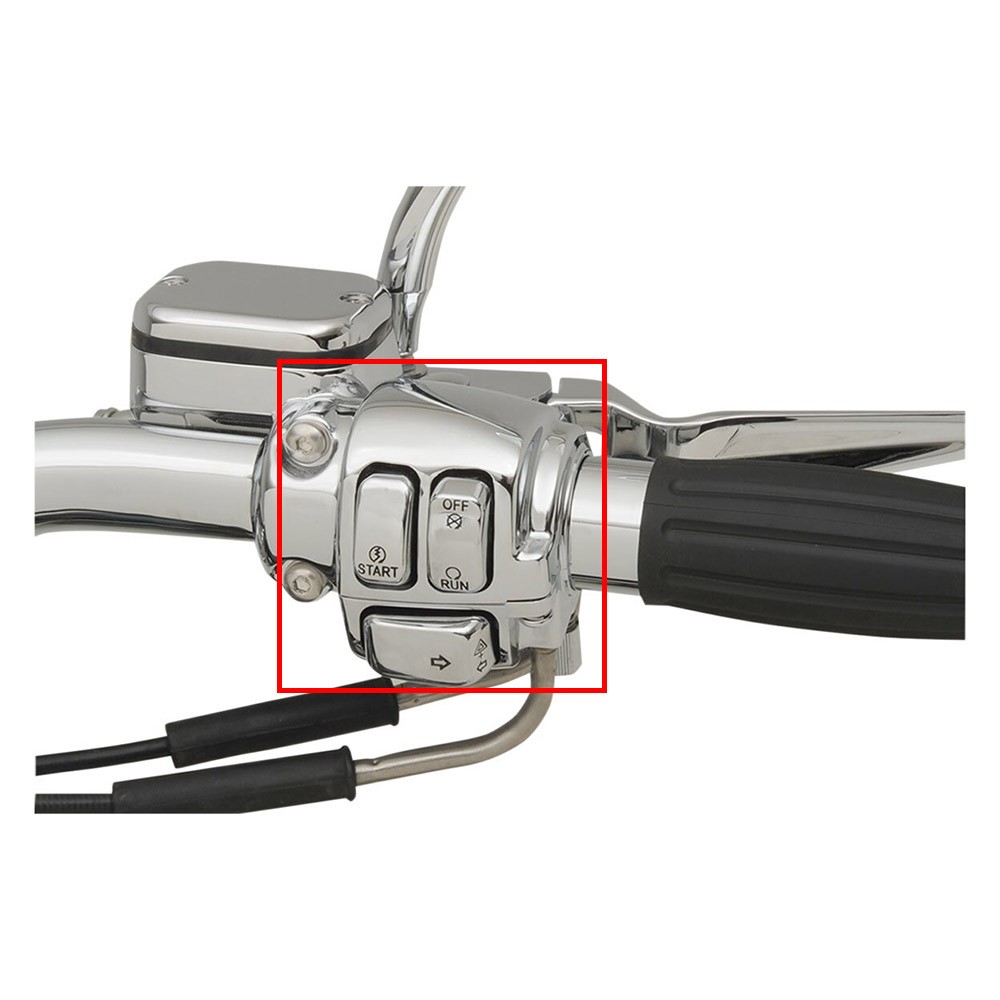 Switch Housing Covers Chrome & 6pcs Button Cap For Harley Softail Fat Boy 11-18