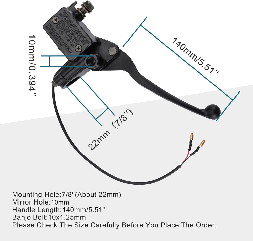 ATV Hydraulic Brake Master Cylinder