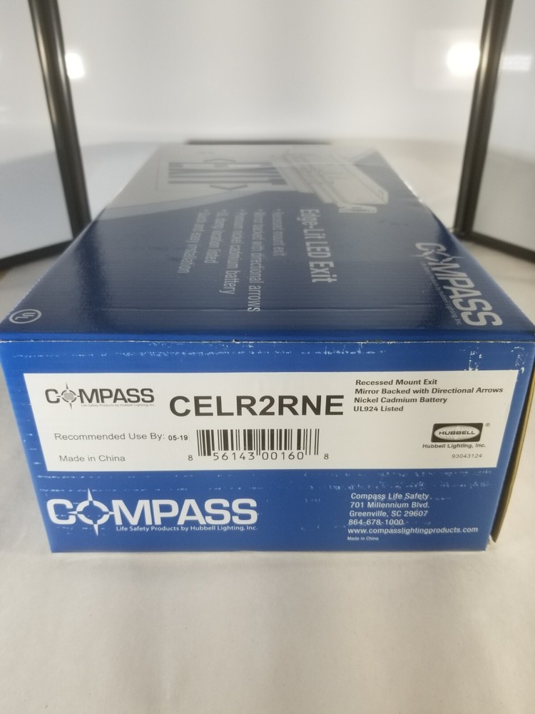 Compass CELS1RNE LED Emergency Exit Sign Red Letter Please Read Description