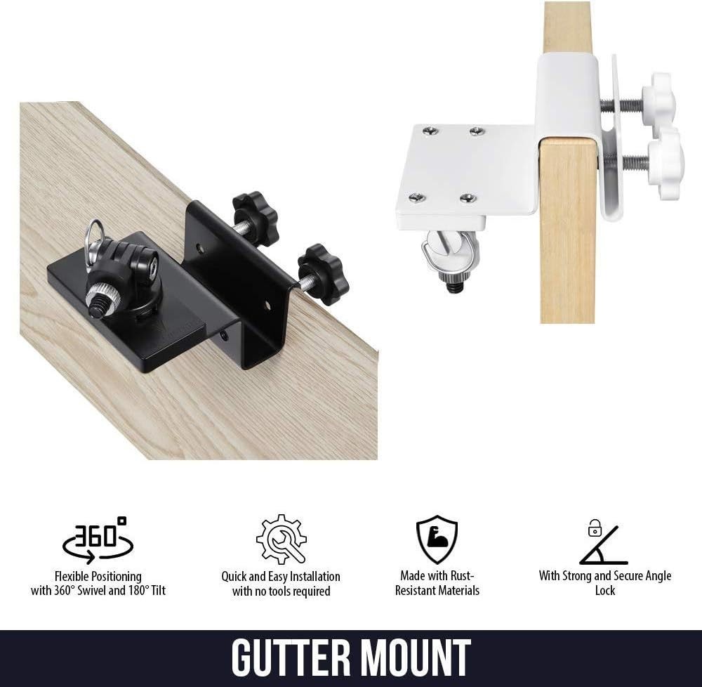 Weatherproof Gutter Mount 2-Pack for Arlo Pro Series - Secure & Adjustable