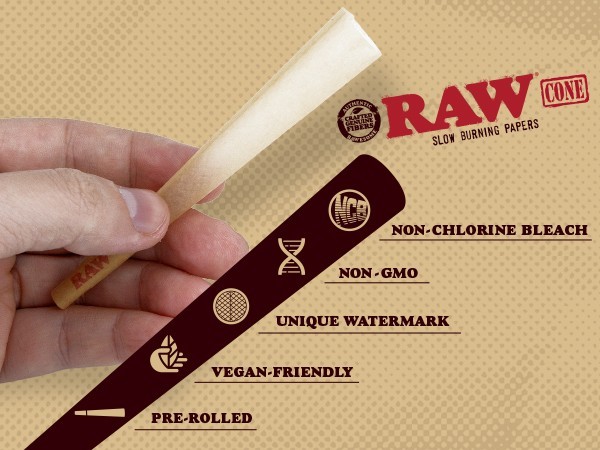 RAW Ethereal Rolling Tips – 5 Pack Ultra Thin Natural Tips