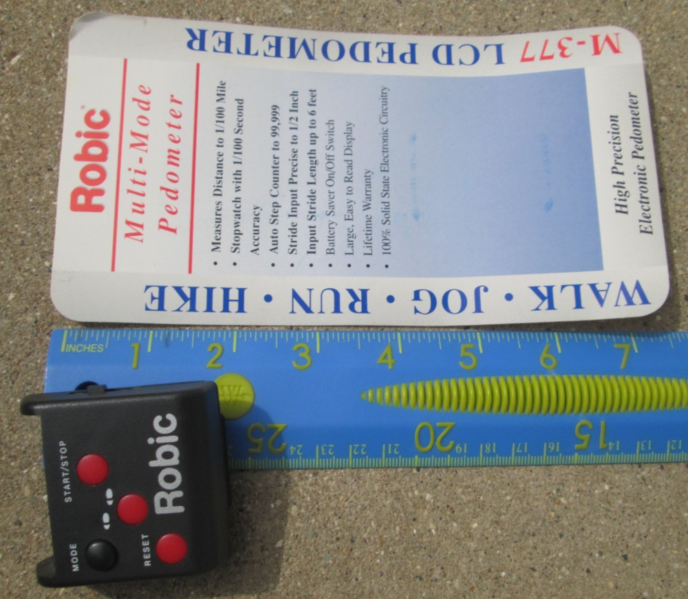 Robic M-377 Multi Mode LCD Pedometer and Stopwatch WORKS!
