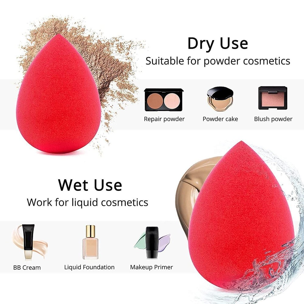 Makeup Sponges for Liquid Foundation Primer Blender Tools - 5 Pack