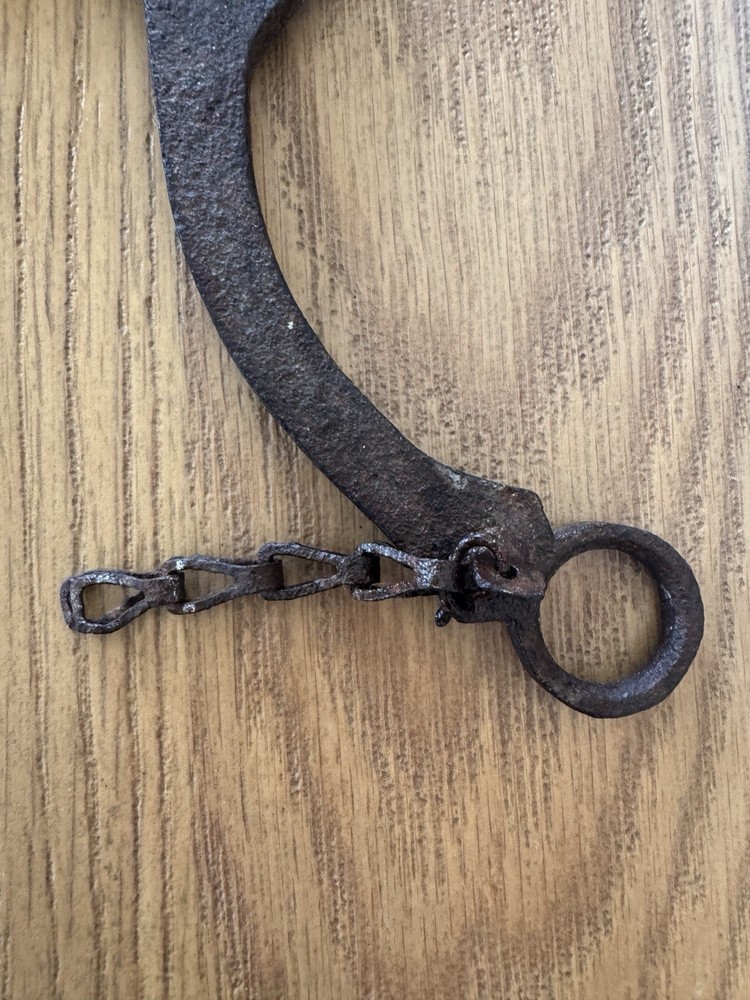 Antique Unique Iron Horse Spade Bit with Roller Unmarked - Cavalry?
