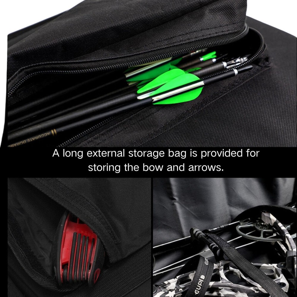 bangminda Compound Bow Case, 45" Soft Bow Bag with Arrow Pocket and Backpack ...