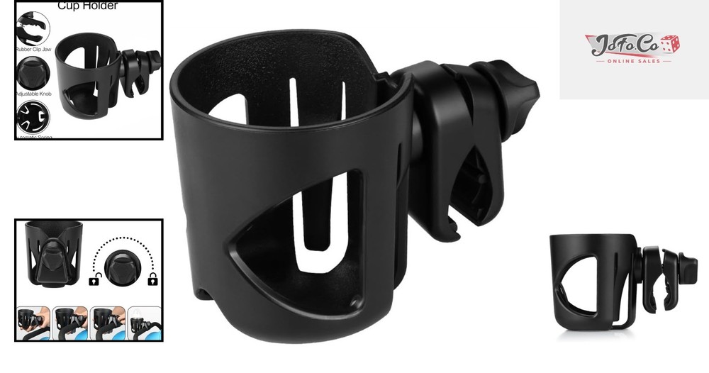 Adjustable Stroller Cup Holder – Secure Beverage Holder for Active Lifestyles