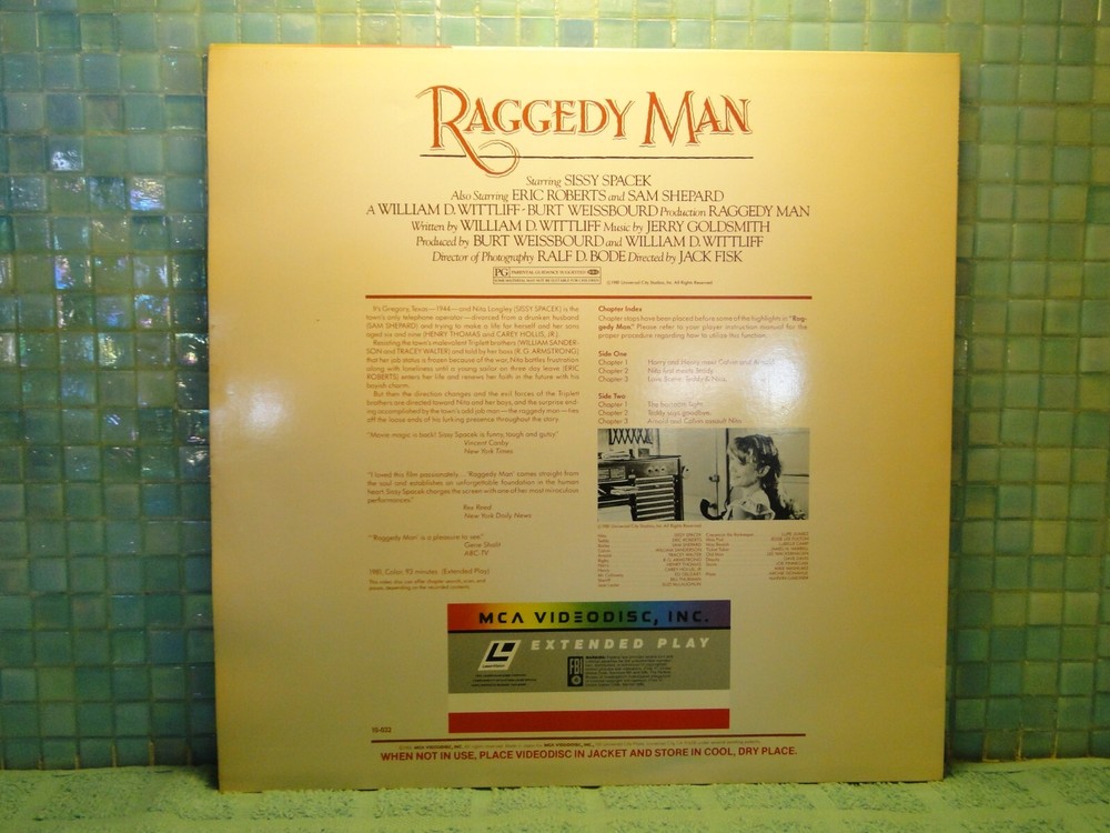 Raggedy Man Extended Play Laserdisc -EXTRA LDs SHIP FREE