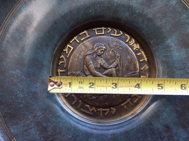 PAL BELL LARGE MAURICE ASCALON BOWL (1939-1956) ENAMELED - BRONZE INSERT