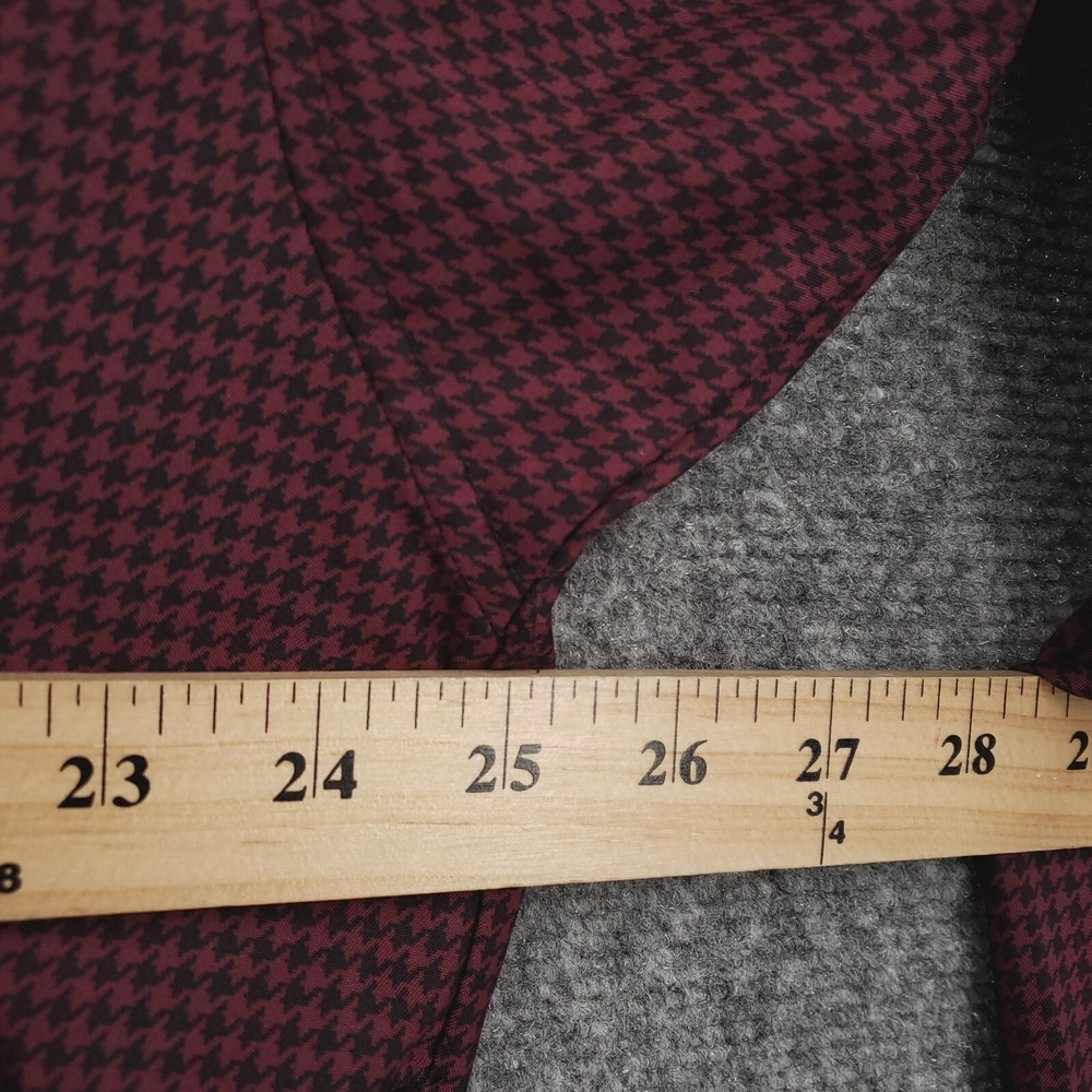 Zero Restriction Golf Jacket Mens L Large Red Houndstooth Pullover Golfing