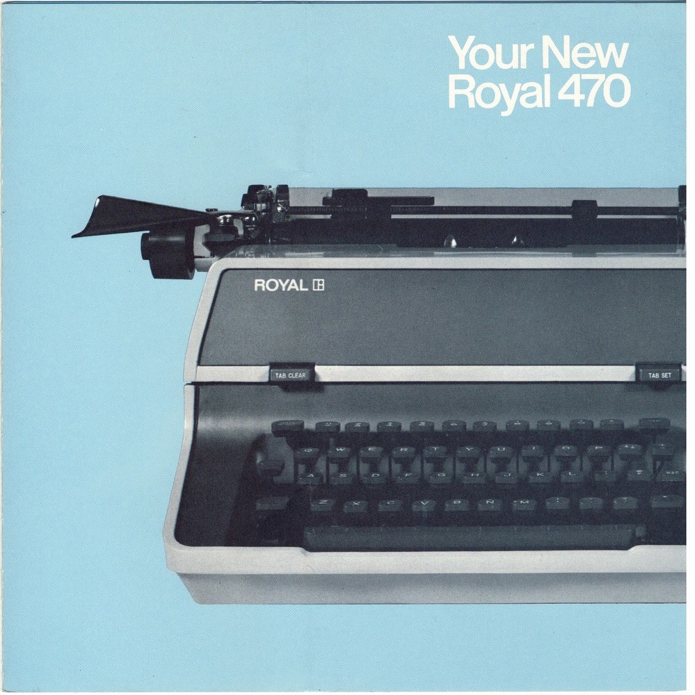 ORIGINAL Royal 470 Typewriter Instruction Manual User Vtg Litton Electric