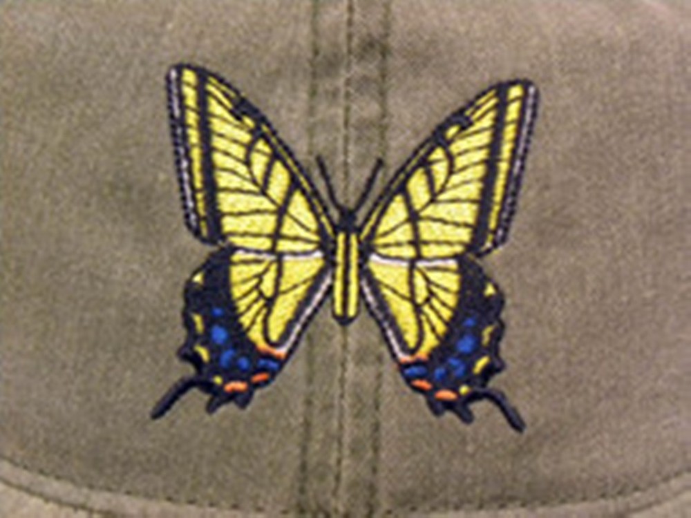 Swallowtail Butterfly Embroidered Cotton Cap NEW Hat