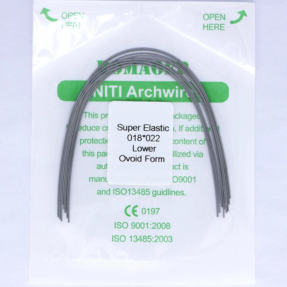 Orthodontic Niti Archwire 018*022 Lower Super Elastic Round Rectangular Ovoid