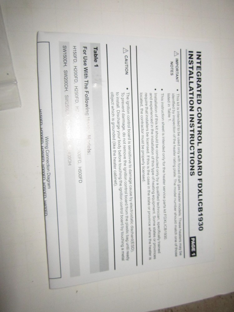 FDXLICB1930 FD Integrated Control Board Replacement Kit For Hayward Heater