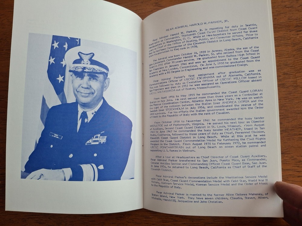 13th Coast Guard District Change of Command Program 1983 Seattle Washington