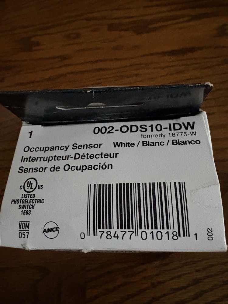 Leviton ODS10-IDW Decora 120/277V Wall Switch Occupancy Sensor White