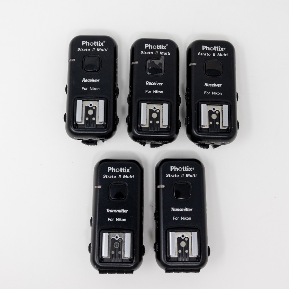 Phottix Strato II Wireless Trigger Set (Nikon): 2 Transmitters + 3 Receivers