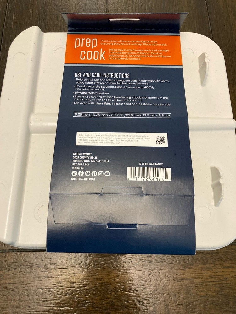 MICROWAVE BACON TRAY WITH LID