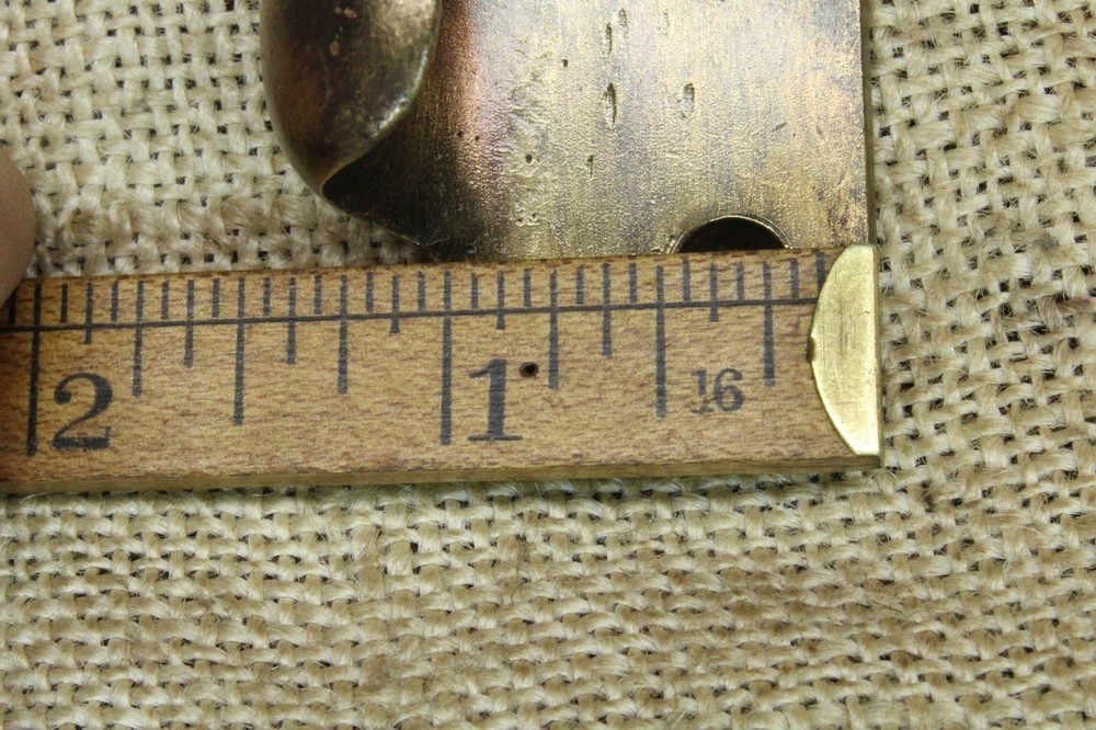 2 Old Window Sash Lifts 1 5/8 Pulls Cast Satin Solid Brass Smooth Light Tarnish