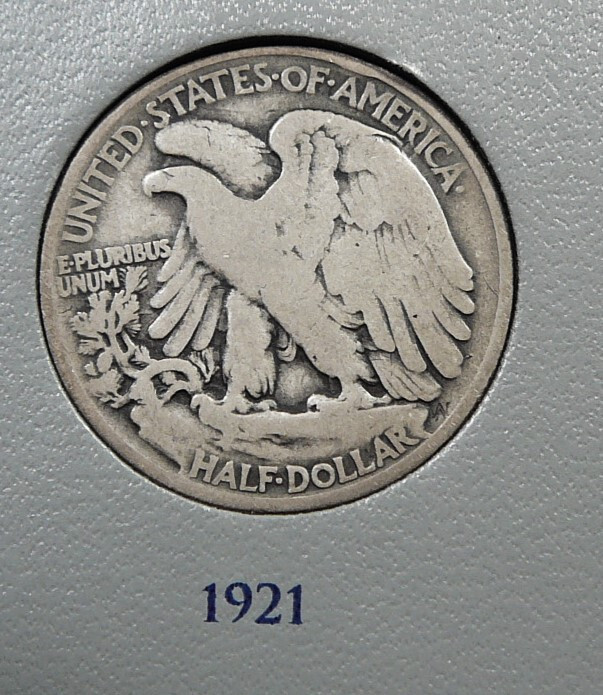 1921 Walking Liberty Half Dollar - VG / Very Good