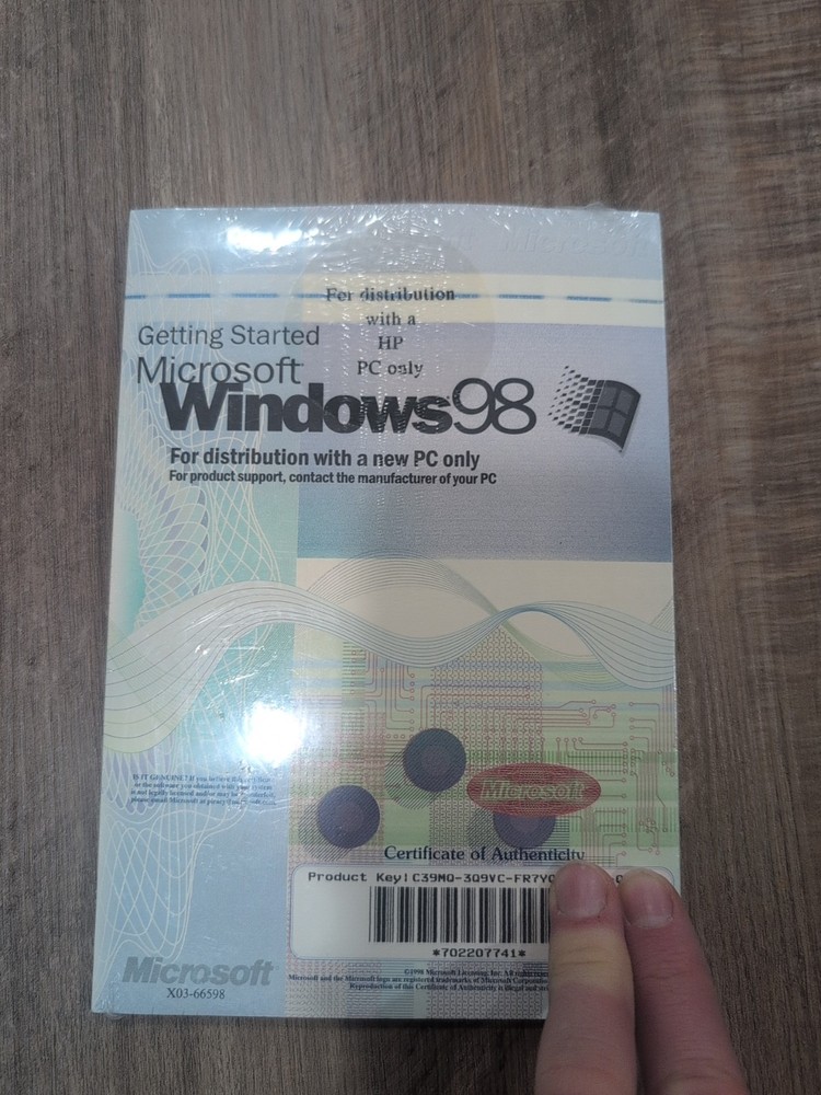 Vintage Microsoft Windows 98 Getting Started Manual - HP
