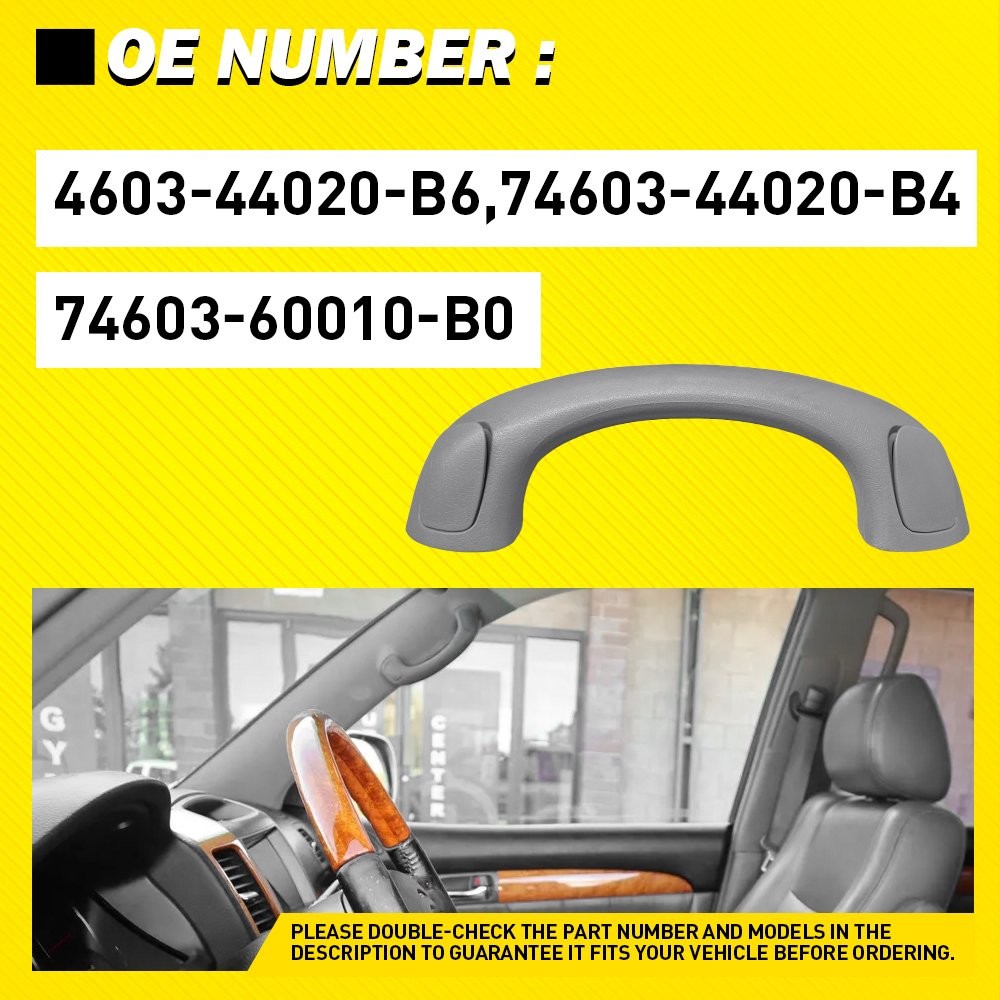 For 2003-2009 Toyota 4Runner 1PCS Gray Front Roof Pull Grab Handle Replacement